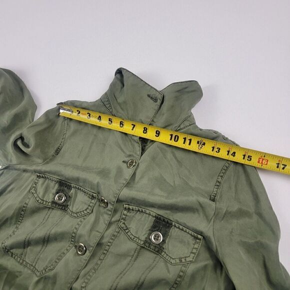 Anthropologie Marrakech Women's Medium Lightweight Shirt Jacket Military Green - Picture 7 of 13